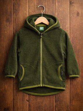 MEC Yeti Fleece Hoodie Toddler 3 | Olive Green Full Zip Jacket Cozy Outdoor